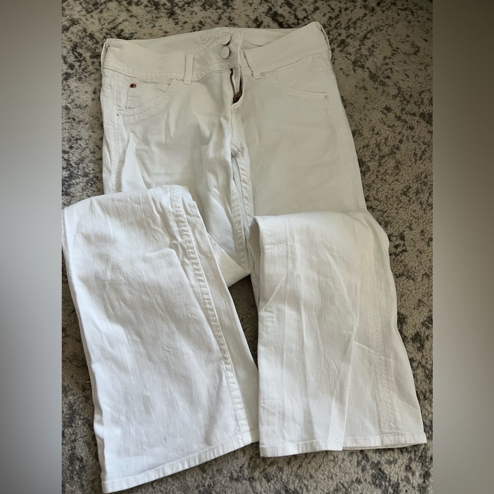 Hudson white flare jeans